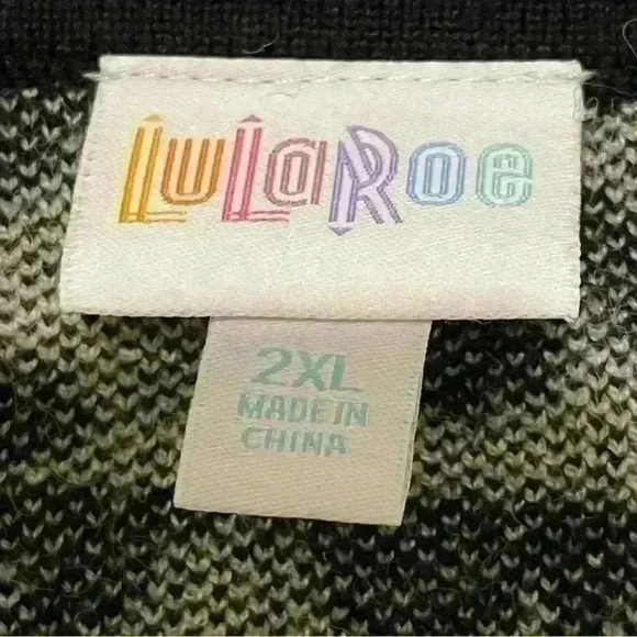 LuLaRoe Womens Piper sweater size 2XL Tan & Black New - Picture 6 of 10